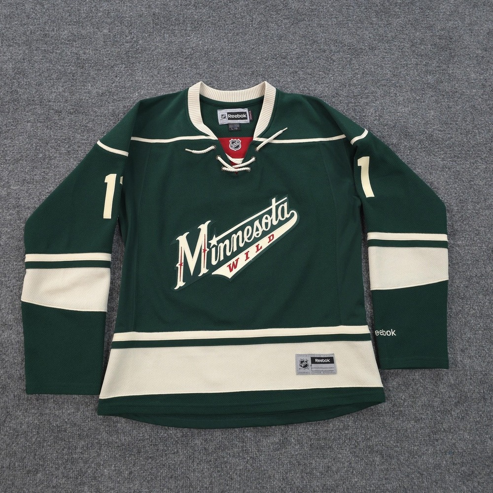 Minnesota Wild Jersey Womens‎ Large Green NHL Ice Hockey Reebok Zach Parise 11